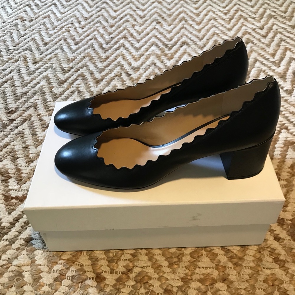Chloe black leather pump size 38.5 euro
